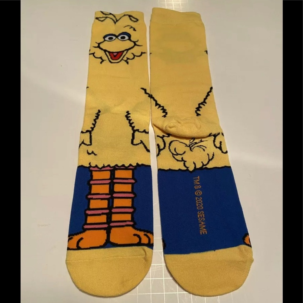 Big Bird Sesame Street Crew Socks New